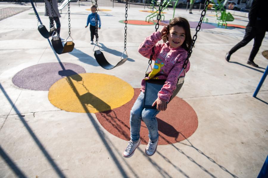 Inauguración de obras de la plaza Laguna