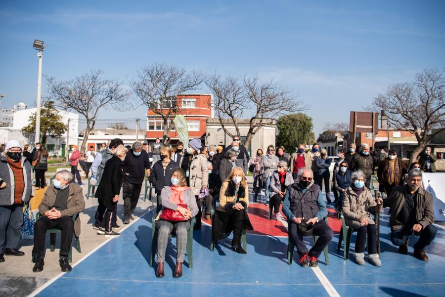 Inauguración de obras de la plaza Laguna