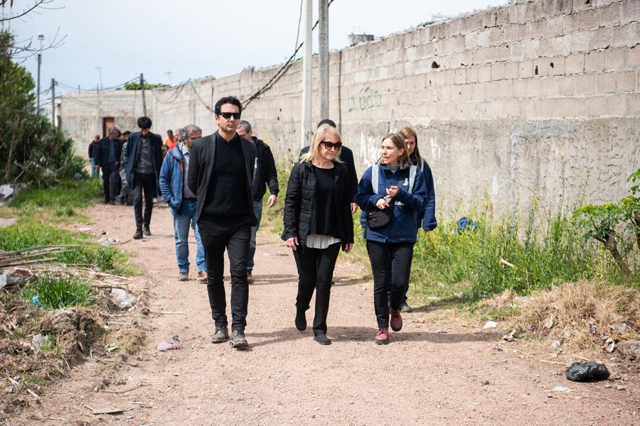 Recorrida por las obras de realojo del barrio La Chacarita