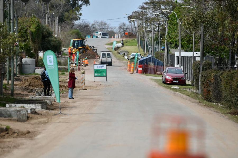 Recorrida por obra Sarandí en el marco del programa de Saneamiento Urbano